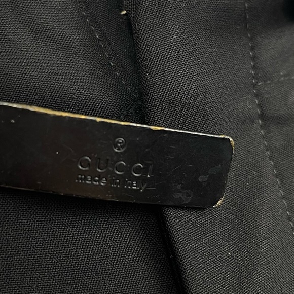 Gucci Vintage Black Wool Blend High Waisted Crop Ankle Pants Trousers Italy 42 M - Picture 9 of 16